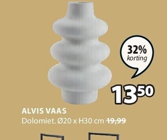 Jysk Alvis vaas aanbieding