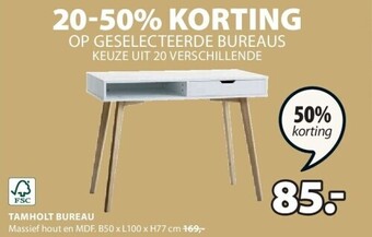 Jysk Tamholt bureau aanbieding