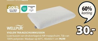 Jysk Viglen traagschuimkussen aanbieding