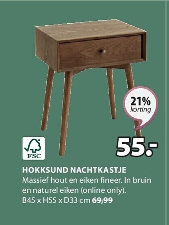 Jysk Hokksund nachtkastje aanbieding