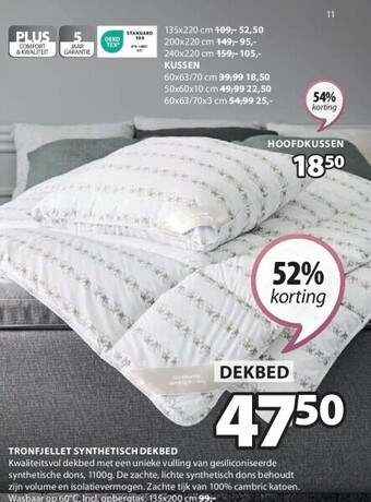 Jysk Tronfjellet synthetisch dekbed aanbieding