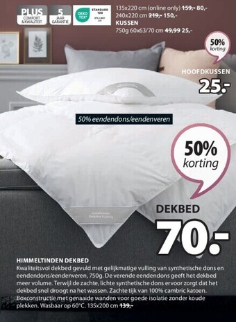 Jysk Himmeltinden dekbed aanbieding