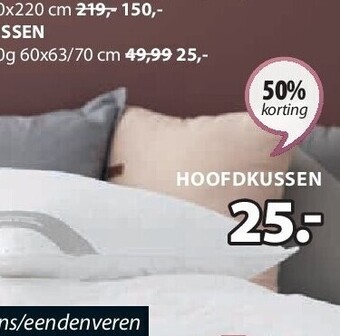 Jysk Hoofdkussen aanbieding