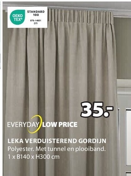 Jysk Leka verduisterend gordijn aanbieding