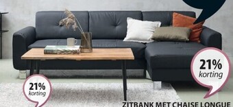Jysk Zitbank met chaise longue aanbieding
