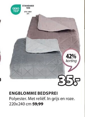 Jysk Engblomme bedsprei aanbieding