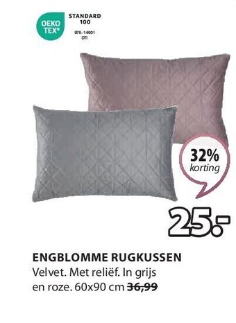 Jysk Engblomme rugkussen aanbieding