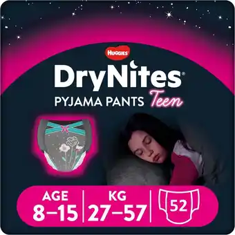 Bol.com Drynites luierbroekjes - meisjes - 8 tot 15 jaar (27 - 57 kg) - 52 stuks - extra voordeel aanbieding