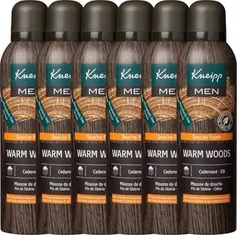 Bol.com Kneipp men - douche foam - warm woods - douche schuim - vegan - grootverpakking - voordeelverpakking - 6 x 200 ml aanbieding