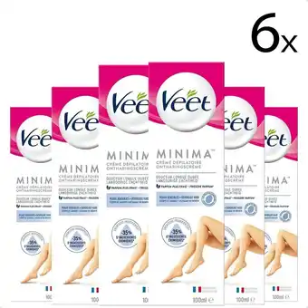 Bol.com Veet ontharingscreme - gevoelige huid - minima - 100 ml x6 aanbieding