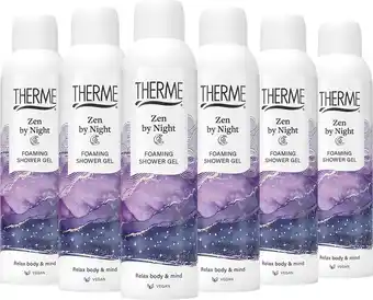 Bol.com 6x therme zen by night foaming shower gel 200ml aanbieding