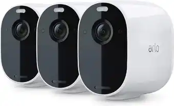 Arlo essential draadloze wifi-beveiligingscamera voor buiten, 1080p hd, 130˚ kleurennachtzicht, sirene & spotlight, bewegings