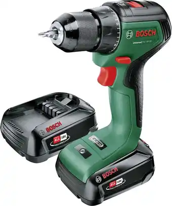 Bol.com Bosch universaldrill 18v-60 accuschroefboormachine - met 2x 18 v li-ion accu (2,0 ah) en lader aanbieding