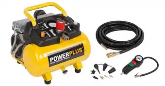 Bol.com Powerplus powx1724s compressor - 550w - 8 bar - olievrij - 6l tankinhoud aanbieding