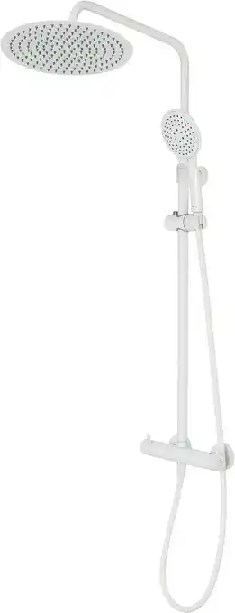 Bol.com Tiger twiss doucheset - regendouche ø 30 cm - handdouche ø 12 cm - met thermostaatkraan - 3 standen - wit aanbieding