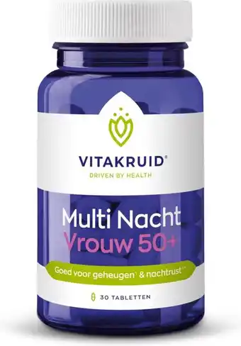 Bol.com Vitakruid - multi nacht vrouw 50+ - 30 tabletten aanbieding
