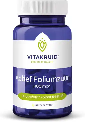 Bol.com Vitakruid / actief foliumzuur 400 mcg - 100 tabletten aanbieding