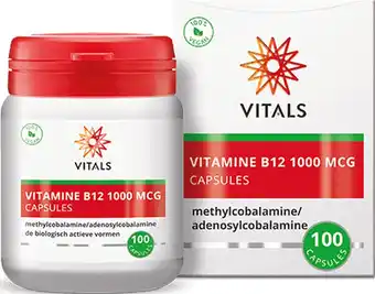 Bol.com Vitals - vitamine b12 - 1000 mcg - 100 capsules - biologisch actieve vormen methylcobalamine en adenosylcobalamine aanbieding
