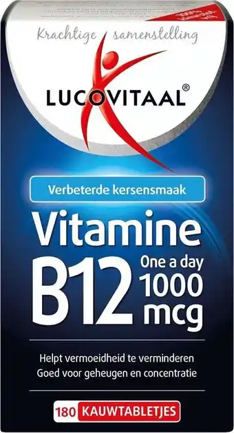 Bol.com Lucovitaal vitamine b12 1000mcg 180 kauwtabletten aanbieding