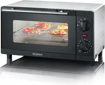 Bol.com Severin to 2052 - mini oven - vrijstaand - hetelucht - zwart/zilver aanbieding
