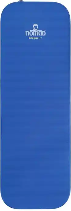 Bol.com Nomad bathurst 7.5 slaapmat | 198 x 68 | 7.5 cm dikte | blauw | zelfopblaasbaar | comfort kamperen aanbieding