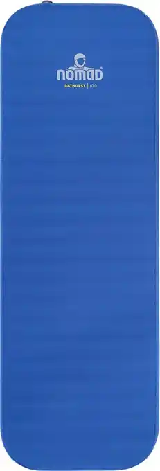 Bol.com Nomad bathurst 10.0 slaapmat | 198 x 68 | 10 cm dikte | blauw | zelfopblaasbaar | comfort kamperen aanbieding