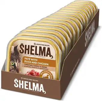 Bol.com Shelma premium kattenvoer - paté met kip eend en groenten - 16 x 100 g aanbieding