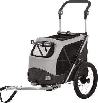 Bol.com Trixie hondenfietskar opvouwbaar grijs 90 x 63 x 95 cm aanbieding