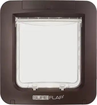 Sureflap microchip huisdierluik l - bruin - 18 x 17 cm