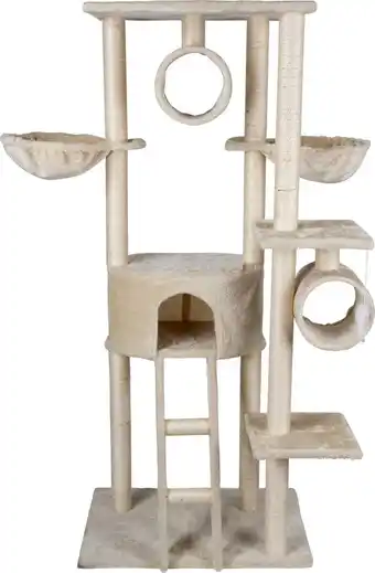 Maxxpro krabpaal - kattenspeelgoed - 165 cm - kattenpaal - met kattenhuis en kattentunnel - voor grote en kleine kat - sisal 