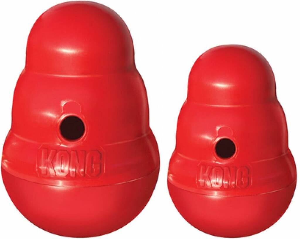 Bol.com Kong wobbler - hondenspeelgoed - rood - s - 15 x 11 cm aanbieding
