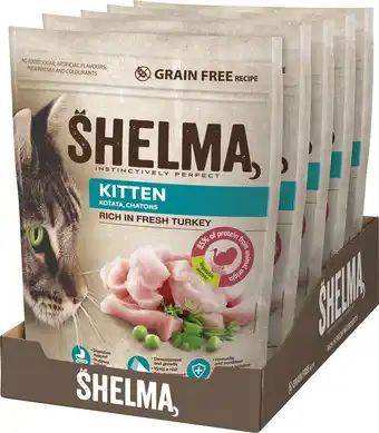 Bol.com Shelma premium kattenvoer - kittenvoer rijk aan verse kalkoen - 5 x 750 g aanbieding