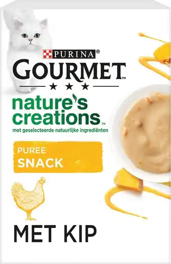 Bol.com Gourmet nature's creations - kattensnack - puree met kip en pompoen - 5 x 10 gram aanbieding