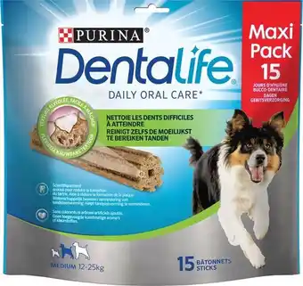 Bol.com Dentalife daily oral care medium - hondensnacks - kip - 5 x 345g aanbieding