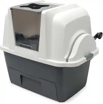 Catit kattenbak - incl. 4 afvalzakken - grijs/wit - 67 x 48 x 46 cm