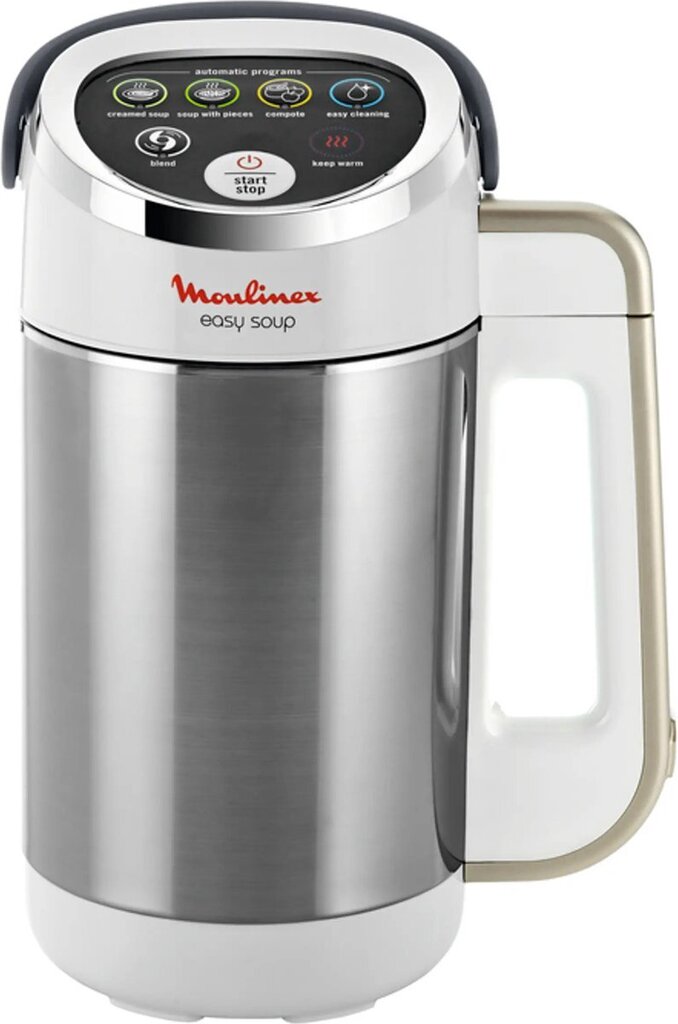 Bol.com Moulinex easy soup lm841b10 - soepmaker - 1000w - 1,2l - wit/rvs aanbieding