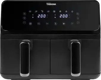Bol.com Tristar dubbele mand airfryer fr-9026 - heteluchtfriteuse - 8 liter - 8 programma's - zwart aanbieding