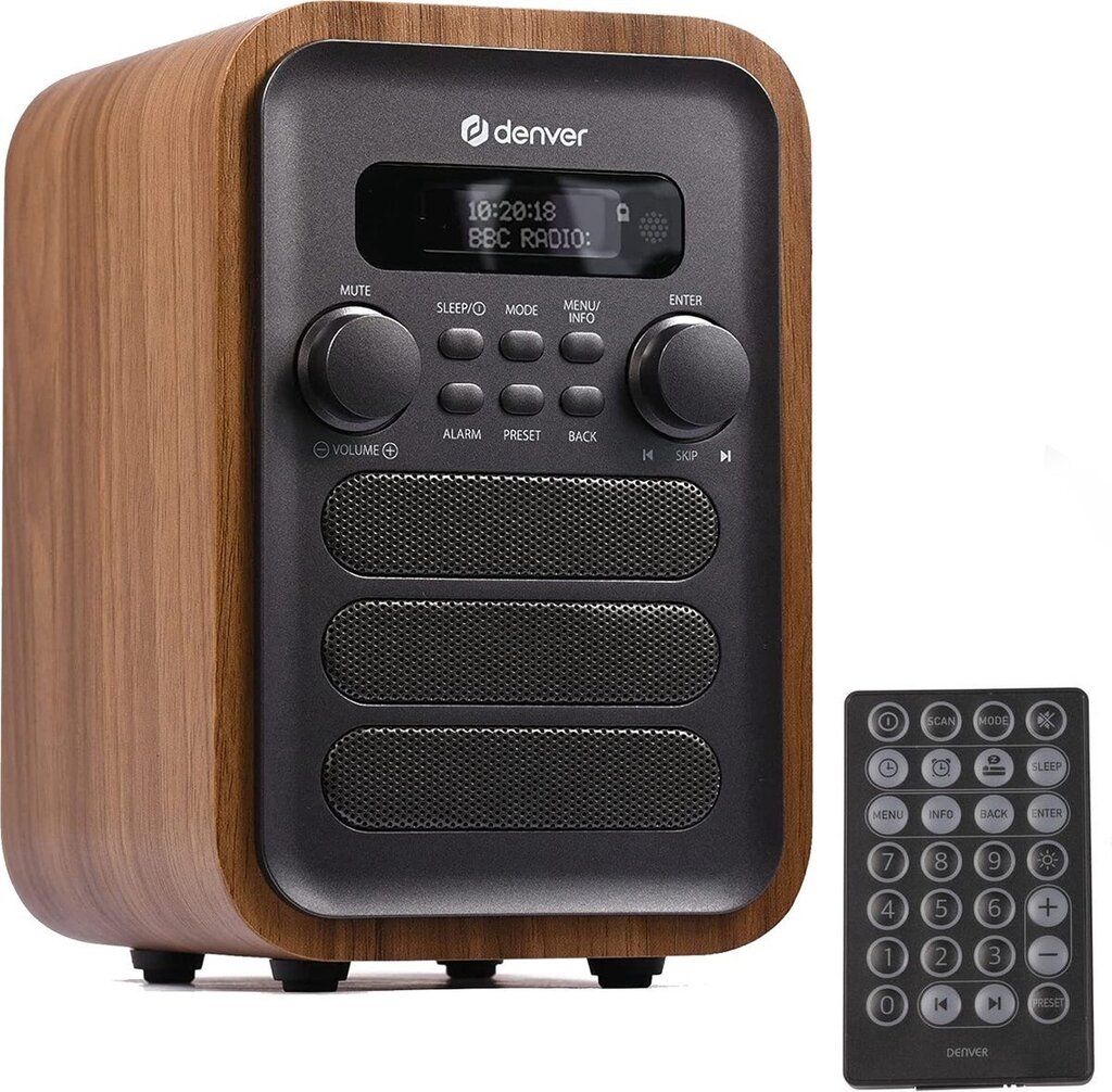 Denver dab radio retro radio dab+/ fm radio bluetooth lcd scherm dab48dg promotie bij