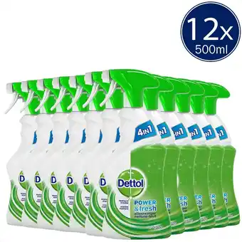 Bol.com Dettol - allesreiniger - spray power & fresh - original - 500ml x12 aanbieding