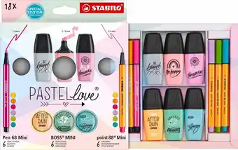 Bol.com Stabilo point 88 mini, pen 68 mini en boss mini pastellove - pastellove attack - mix set met 18 stuks aanbieding
