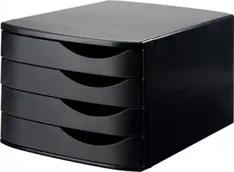 Bol.com Djois re - solution bureauladenset - 4 gesloten laden - zwart - 100% gerecycled aanbieding