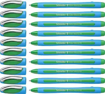 Bol.com Schneider balpen - slider memo - xb - 1,4mm - groen - 10 stuks - s-150204-10 aanbieding