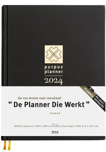 Purpuz planner 2024 agenda - agenda 2024 - organizer - planner - stop dromen. start doen!