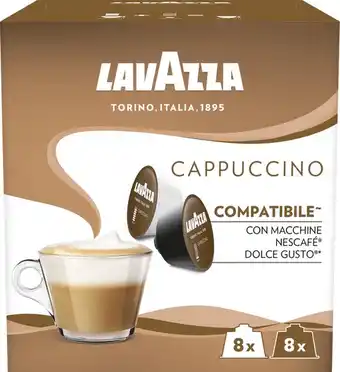Bol.com Lavazza cappuccino capsules - geschikt voor dolce gusto apparaat - 3 x 16 stuks aanbieding