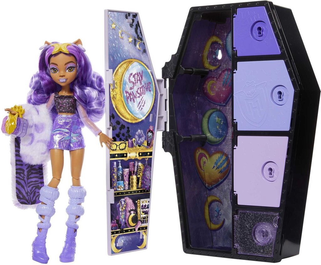 Bol.com Monster high skulltimate secrets - fearidescent clawdeen wolf - modepop aanbieding