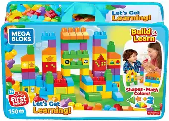Bol.com Mega bloks first builders laten we leren tas - 150 stuks - constructiespeelgoed aanbieding