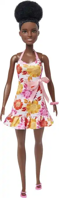 Barbie loves the ocean - zomerjurk bloemen - barbiepop