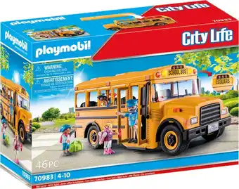 Bol.com Playmobil city life amerikaanse schoolbus - 70983 aanbieding