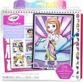 Bol.com Crayola creations - kleurboek kunst en mode - schetsset met stencils en stickers aanbieding