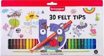 Bruynzeel viltstiften set | 30 kleuren